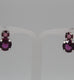 Earring two stones, pink