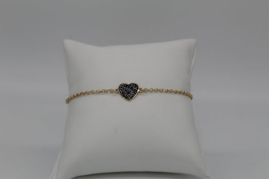 Bracelet with sparkling heart